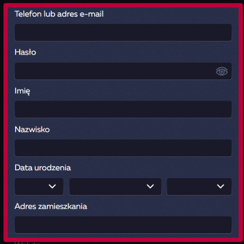 Wprowadź swój adres e-mail i inne szczegóły.