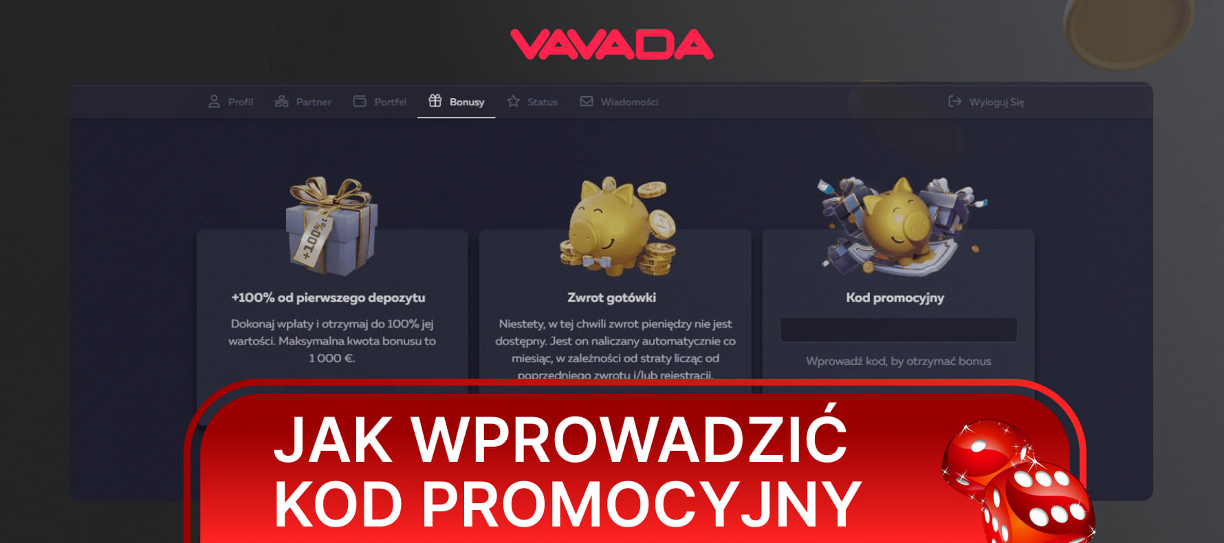 Instrukcje dotyczące korzystania z kodów promocyjnych w Vavada Bonuses i promocjach